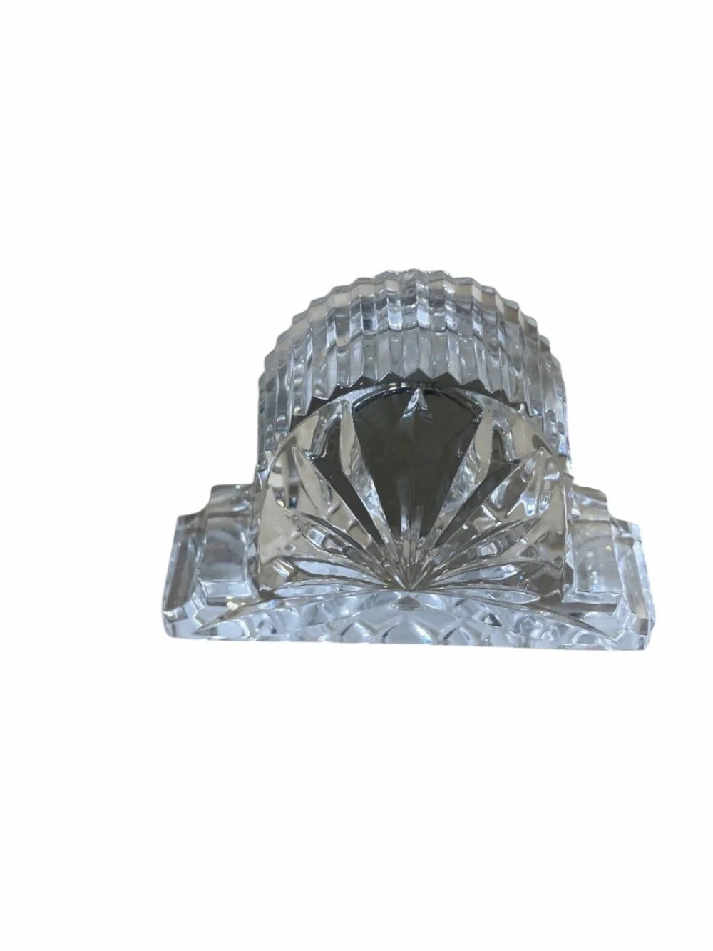 Waterford Crystal Clear Cut-Glass Mantel Clock